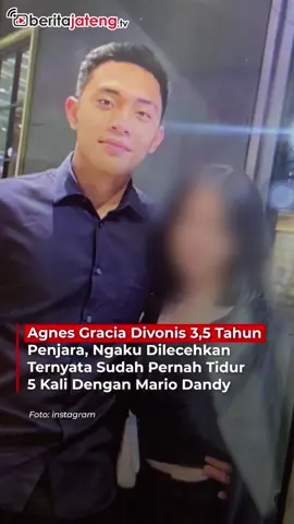 Agnes Garcia pun hanya tertunduk saat mendengar vonus hakim Pengadilan Negeri Jakarta Selatan pada Senin (10/4). Hakim juga memutuskan Agnes tetap ditahan. Dengan ketentuan, masa hukuman sejak hari pertama ia mendekam di penjara. #infoviral #videoviral #mariodandy #davidozora #dirjenpajak #infojateng #informasi #infoterupdate #infofakta #infotainment #beritajateng #beritanasional #beritaindonesia #beritafakta #beritaditiktok #infohariini #mariodandysatrio #trending #viralkan #viralbanget #viralindonesia #fyp 