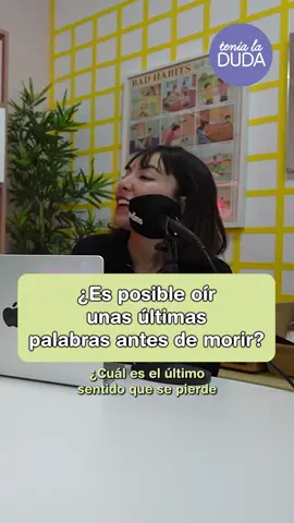 ¿Cuál es el último sentido que perdemos antes de morir? Esther Gómez, enfermera y divulgadora, nos respondió a esta pregunta, y parece que es el oído!! Tenéis la entrevista completa en mi canal, es interesantísima!! #fyp #salud #health #curiosidades #funfact