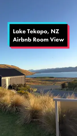 Waking up to this view! 🥹 is Lake Tekapo already in your bucketlist?! New Zealand is truly something😍 #laketekapo #laketekaponz #laketekaponewzealand #newzealand #travelnewzealand #beautifuldestinations #airbnbfinds #traveltiktok #fyp 
