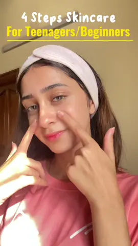4 Step Skincare for Teenagers ✔️ #fyp #foryourpage #foryoupageofficiall #explore #skincareroutine 