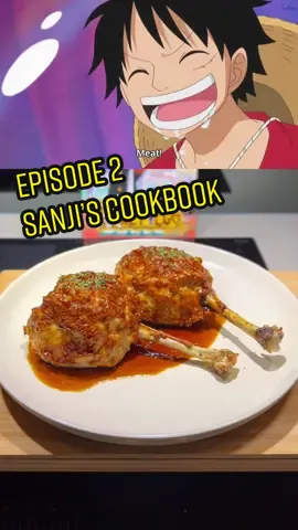 Replying to @q_v_l Sanji’s Cookbook - Luffy’s Meat on the Bone 🍖 A dish good enough to power up Luffy for any fight 💪🏼😤🔥 - #onepiece #strawhats #mugiwara #animecooking #animefood #Recipe #cooking 