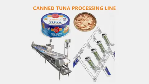 Full automatic canned fish tuna making machine tuna canning production line #genyond #canning #canned #cannedtuna How is canned tuna made in factory? washing, cooking, cutting, filling, sealing, pasteurization, packing.
