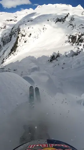 Would you drop?! 🤯 @Logan Pehota going mental somewhere deep in the BC backcountry. #skitok #spines #britishcolumbia #steepskiing #powder #pov #wouldyou? #givesyouwiiings 
