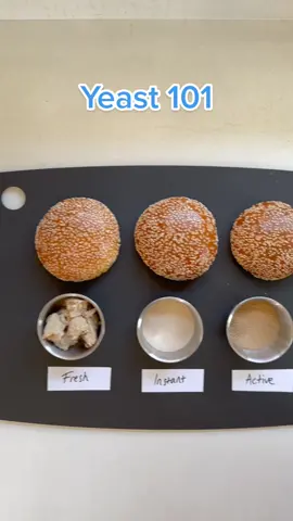 Yeast 101! I could’ve probably done a 10 minute video but had to cut it short in the end 😂 Here’s my quick guide on the three main types of yeast, how they differ, and how you can use them in a recipe! I ran out of time but a few points I wanted to add: Fresh yeast is my preference but has a 1-2 week shelf life in the fridge (and it can be hard to tell if it’s active as the shelf life timing is pretty vague). You can also freeze it for up to 6 months in a container. IDY/ADY have a shelf life of up to 2 years though, so are great for longevity and to use at short notice. I also find the speed at which the dough proofs can vary - for me Fresh Yeast is quicker, but some people say IDY/ADY is for them. So it can take some trials to really understand the yeast you use but hopefully this little video helps! I’d love to know if you have any other helpful tips to add in the comments! #yeast #baking #breadtok 