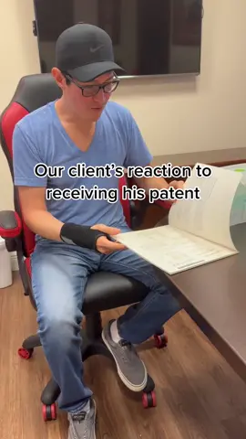 We’re saying “Wow, wow, wow,” too, Enzo!😂 Clients reactions to receiving their patents are the best! Enzo Rojas recently celebrated his one-year anniversary of his patent being granted. We were so glad he could stop by the office to receive his official certificate! #patents #clientvisit #patentattorney 