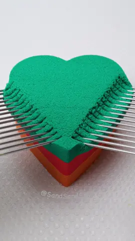 Very Satisfying video Colorful Kinetic Sand Cutting #kineticsand  #satisfying #asmr 