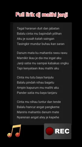 full lirik Dj Dayak malihi janji#dj #djdayak #viral#malijijanji 