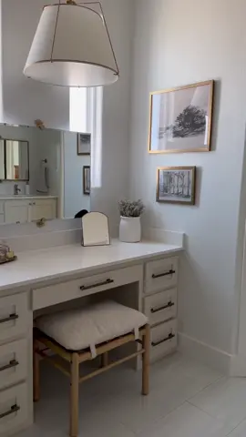 All I need now is some eucalyptus for the shower🌿 #fyp #hometok #hometiktok #masterbathroom #homedecor #homedesign #transitonal #bathroomdecor #cozyhome 