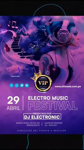 flyer para musica electrónica #flyers #photoshop