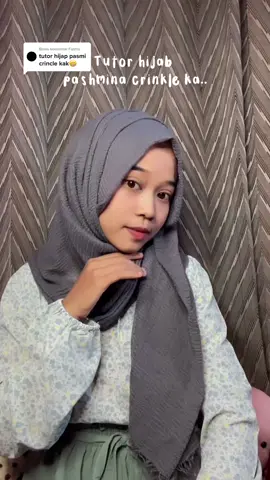 Membalas @Fatma semoga sukak yaa💗😗 #tutorial #tutorialpashmina #tutorialpashminacrinkle #tutorialpashminasimpel 