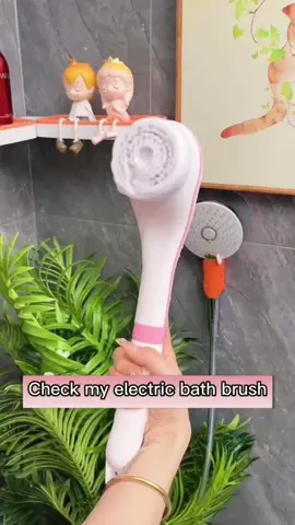 This electric bath brush made me love taking shower#fyp #electricshowerbrush #bathtime #showerbrush #homespa 