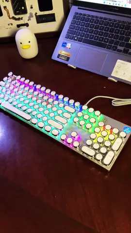 Unbox & Review Bàn phím cơ Retro Punk chính hãng Phím tròn mạ bạc cá tính #gaming #GamingSetup #gamingvideos #banphimco #banphim #gaminggear #gamingdecor