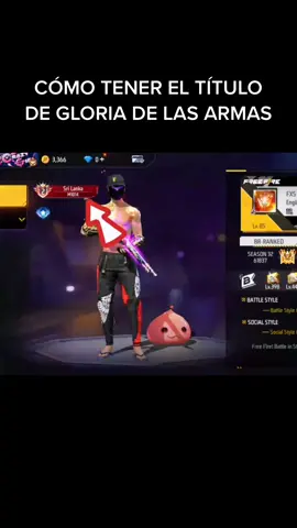 Como tener el emblema de gloria de armas #freefire#gloriadearmas 