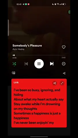 #azizhedra #somebodyspleasure #spotifyplaylist #fulllyric