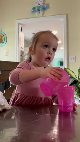 Just a little water pouring “prack-sick” from the other day. She was so tentative with the water!  #willowpenelope #dartfam