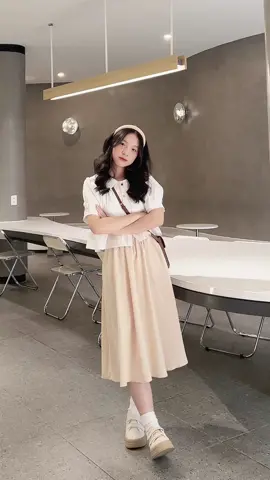 Mê style bánh bèo trên croptop dưới chân váy dài thì tậu ngay set này với tui nè mấy báaa 🥰#fypシ゚viral🖤tiktok #xuhuong #fypシ 