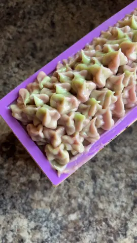 This wasn’t even close to the vision I had in my head. My soap batter had other plans I guess. #etsy #linktree #fyp #soap #soapmaking #soapmaker #soaptok #palmfreesoap #vegansoap #soapersoftiktok #SmallBusiness #handmadesoap #crueltyfree #vegan #bodysoap #barsoap #healthyskin #skincare #beauty #summersoap 