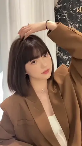 Màu #nâutây và tóc ngắn cho #mặtdài , chán cao #tocngan #fyp #trendhair #trendhair #xuhuong2023 #riewlamdep 