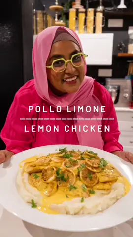 If you haven't tried my pollo limone recipe yet then this is your sign to add it to your menu this week, especially since you're starting with Eid preps, this is an easy iftaar to make. You basically need to make two elements for this dish and voila, creamy lemony chicken! Pollo limone aka lemon chicken Recipe by @fehmz adapted from 400 Chinese & Thai recipes cookbook  Chicken: 1 kg tenderised fillets (butterflied and pounded to even thickness) 1 tsp Salt Half tsp crushed black Pepper  1 tsp crushed fresh garlic  Leave to marinate for 1 hour. Whisk: 1 egg white 1 tblsp maizena/cornflour  Add to chicken just before cooking and mix well. Lemon sauce: Half cup fresh lemon juice (approx 3 big lemons) Juice of 2 limes, optional  1tblsp maizena/cornflour 10ml yellow food colouring  1 cup water 250ml fresh cream 3-4tblsp butter (about 62g)  Garnish 1 lemon slices Coriander/parsley  Whisk the first 5 ingredients together. Melt butter in a saucepan and add your lemon mixture. Cook on medium heat, stirring continuously until thick.  Add 250ml fresh cream and bring up to heat again. Set aside.  In a large non-stick pan, heat 2tblsp oil and start with your lemon slices, you want them to start getting charred and also flavour the oil.  Add your chicken fillets and cook for 3-4 minutes on each side until lightly browned and not dry.  Remove lemon slices. Add half of your lemon sauce to simmer with the chicken. Serve immediately.  Top your chicken with sauce and garnish with lemon slices etc. Delicious with soft buttery mash, sweet potato wedges, salad, chips, even rice! 😍 Enjoy! Xx  #Fehmz #EasyRecipes #lemon #pollolimone #lemonchicken #chickenrecipes #recipes #chicken #Ramadan2023 #fehmzdinner #fehmzsavoury 