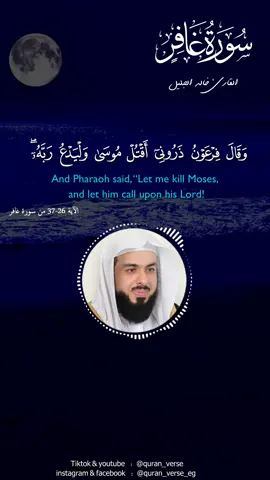 وقال فرعون ذرونى أقتل موسى وليدع ربه 🖤 #خالد_الجليل #القران_الكريم #سورة_غافر #فرعون #الاسلام #الإسلام_دين_الحق #تلاوات #تلاوة_خاشعة #تلاوة_مؤثرة #الله #القران #القرأن_الكريم #التلاوات_القرانية_النادرة #foryoupage #fypシ #viral #islam #fyp #foryou 