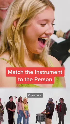 We asked strangers to match the instrument to the person 🥁 #Lineup 