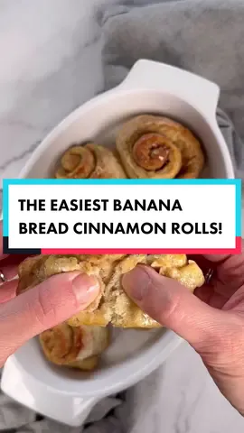 THE EASIEST BANANA BREAD CINNAMON ROLLS!  Ingredients  * 170g (1/2 us cup) ripe banana * 160g (1 1/4 us cups) self raising flour  * 30g (1/4 us cup) melted butter or dairy free butter  * Cinnamon powder  * Brown sugar or coconut sugar  * FOR THE GLAZE : 2 tablespoons icing sugar (optional- avoid for younger babies) Method  1. Preheat your oven to 180°C/350F. 2. In a medium bowl mash bananas with a fork then add self raising flour and mix all together to make a dough. (Gradually add more flour if the dough is too sticky, but try not adding to much or the cinnamon rolls will turn out too hard). 3. On a lightly floured surface, roll out the dough into a rectangle (approx 1 centimetre thick). 4. Brush the top with melted butter, then sprinkle with the cinnamon and the brown sugar. 5. Cut the rectangle into 7-8 strips.  6. Roll up each individual strip into a roll. 7. Then, transfer them into a buttered baking tray. If desired, make sure each piece is sticking together. Bake for 20-25 minutes, until the edges start to turn golden. 8. Remove the rolls from the oven and let them cool. While cooling, prepare the glaze. To make the glaze, mix the powdered sugar with 1-2 tablespoon water, until the desired consistency is reached. 9. Buon appetito! 😋 👶🏻 Suitable from 12+ months. ❄️ Store in the fridge in a airtight container for 2-3 days or freeze up to 3 months. #babyledweaning #babyfood #breakfast #kidsbreakfast #kidssnack #healthyfood #healthybreakfast #blwideas #blwrecipes #blwinspiration #toddlerlife #toddlerbreakfast #toddlerrecipes #healthybreakfast #snack #healthysnack #carros #babyledeating #cinnamonrolls #firstfoods #whatmytoddlereats #whatmybabyeats #blwjourney #banana #mrshincharmy #bananabread #easysnack #motherhood