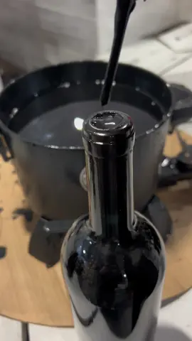 Waxing our bottles! Fun project on the weekend 🥰 #winemaking #wine #winelover #SmallBusiness #duncanpeakwines #bottling #womenownedbusiness 