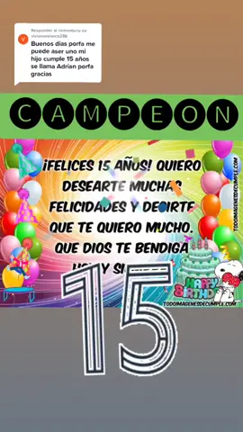 Respuesta a @vivianavelasco288 Quinceañero FELICIDADES