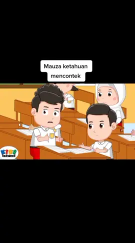 Siapa yg mau ulangan gak belajar lagi terus nyontek teman kalian.. #dongenganak  #kartunindonesia  #kidsstation 