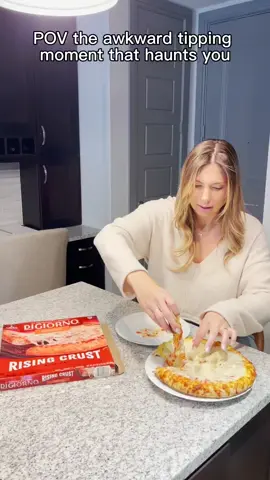 #ad do yourself a favor and skip the awkward tipping when you make #DiGiorno at home!  #PizzaTok 