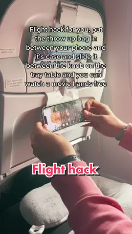 No more holding your phone the whole flight  #travel #traveltiktok #flighthack 