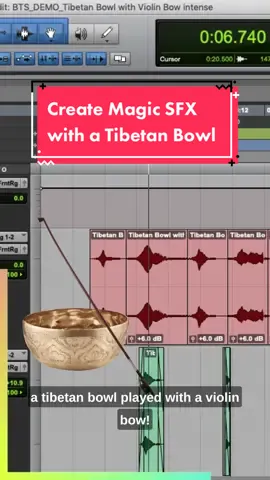 Using the Tibetan Bowl and a violin bow to create magic sounds!? Here's how we attempted to re-create the magic notification sound in Genshin Impact. The sound of a violin bow bowing on a Tibetan Bowl itself already sounds great, so we only processed the sound a little. Although the final results differ from the reference, we are happy and satisfied! #sounddesign #soundeffects #magic #GenshinImpact #gamedev #gameaudio #creativity