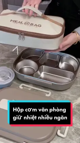Hộp cơm inox nhiều ngăn giữ nhiệt tốt phù hợp bảo quản bữa cơm dinh dưỡng ấm nóng #hopcomvanphong #hopcomgiunhiet #hopcom #lunchbox #donhabep #dungcunhabep #BookTok 