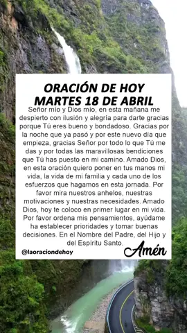 Oración diaria para hoy martes 18 de abril de 2023.