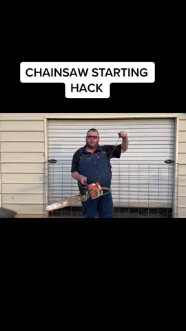 Stihl chainsaw starting heck that actually works #Steel #Echo #Chainsaw #stihl #Hack #FYP #ForYouPage