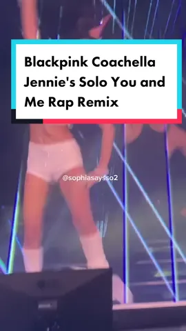 Jennie fancam for her solo You and Me rap remix #jennie #blackpink #blackpinkatcoachella #coachella #coachella2023 #fancam #fancamskpop 