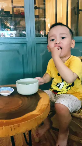 baby eating seaweed