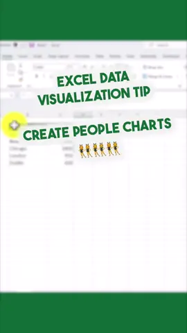 Excel Data Visualization Tip - Create People Charts 👯 #missexcel #exceltips 