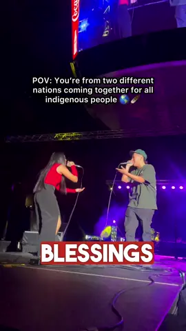 From the Lakota Nation to the Navajo Nation, we proudly represent our people! 🤎✊🏽🪶 #stellastandingbear  #destorykasmin #indigenous #nativetok #blessings #lakota #navajo 