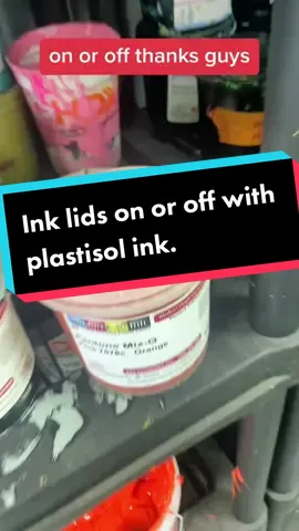 Hey, are you plastisol users out there? Do you guys keep your ink lids on or off? Why or why not let me know. ##plastisol##ink##screenprinting##fyp##question##tshirt##tshirts##print##holidaycrafts