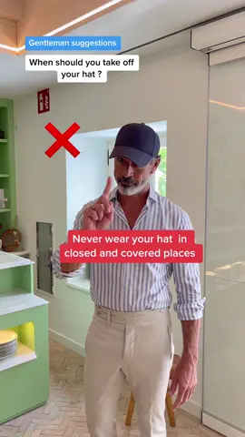 When shoul you take off your hat?  #gentleman#rules#tips#manners#etiquette#hut#foryoupage#menstyle#