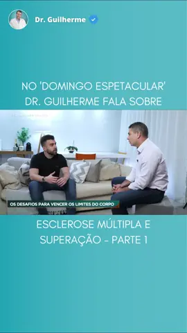 Participação especial do Dr. Guilherme, no 'Domingo Espetacular', acompanhe! #esclerosemúltipla #em #domingoespetacular #reportagem #entrevista #programa #televisão #medicina #visibilidade #saúde #informação #superação #ironman