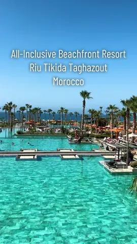 An All Inclusive Hotel to add to your wishlist. Riu Palace was 😍 and perfect to relax non stop for 4 days. Getting there from Marrakech was a journey but it was so worth it.  I’m a little surprised I enjoyed it so much because I’m not a huge fan of all inclusive resorts. I’m always wary that the quality of food & drinks drops but not here, I miss that breakfast buffet 🙈 How do you feel about all inclusive stays, Hell Yes or Defs No? 🏨 Hotel Riu Palace Tikida Taghazout  📍Taghazout, Morocco  💰 $250 - $300 1 bedroom + All Inclusive 📝 Palatial Style Beachfront Resort with All Meals & Drinks included, Pools, Restaurants, Garden, Games, WiFi, Lounges