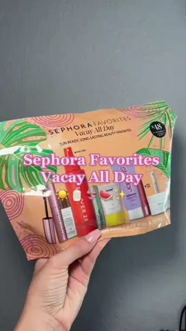 @sephora Favorites Vacay All Day bag ☀️🧴amazing items for the summer! #Summer #sephorafavorites #sephorafavoritesvacayallday #vacayallday #beauty #sephorahaul #sephorarouge  #sephorasale #makeup #makeuptok #latinainfluencer #microinfluencer 