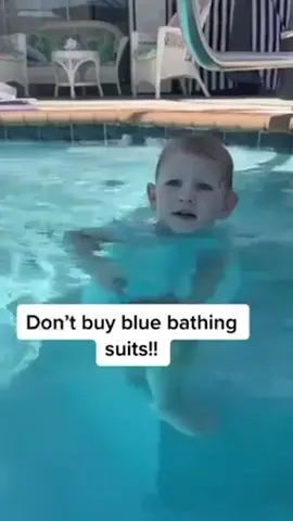 A swim instructor in Florida took to social media to call attention to the dangers of blue swimsuits and how to keep kids safe in the pool this summer. 🩱🏊 #Swim #Safety #Swimsuits #Family #Children #Warning #Summer #Pools 