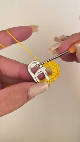 Coração em crochê feito com lacre de latinha reciclável passo a passo #CrochêPassoAPasso #FazendoCrochê #crochetingproject 