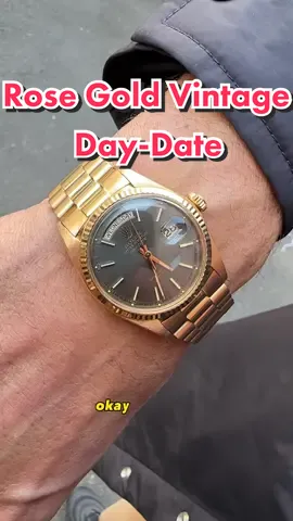 Watch Spotting with @brendanfallis ans his vintage rose gold daydate. #watchtok #rolex #vintagerolex #daydate #rolexpresident #vintagewatch 