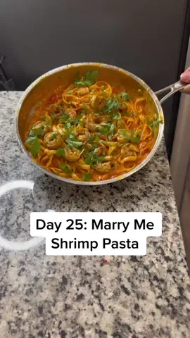 Day 25: Marry Me Shrimp Pasta  #Foodie #foodblogger #shrimppasta #pastarecipe #pastalover #cookingvideo #cookingathome 