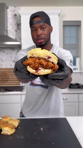 Strawberry Chicken Biscuit #chickenbiscuit #strawberrybiscuit #onestopchop 