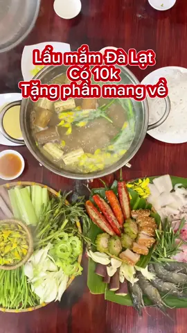 Nguyên nồi lẩu mắm có 10k mà còn được tặng thêm phần mang về 🤩 #phucsyno #xuhuong2023 #dalat #syno 